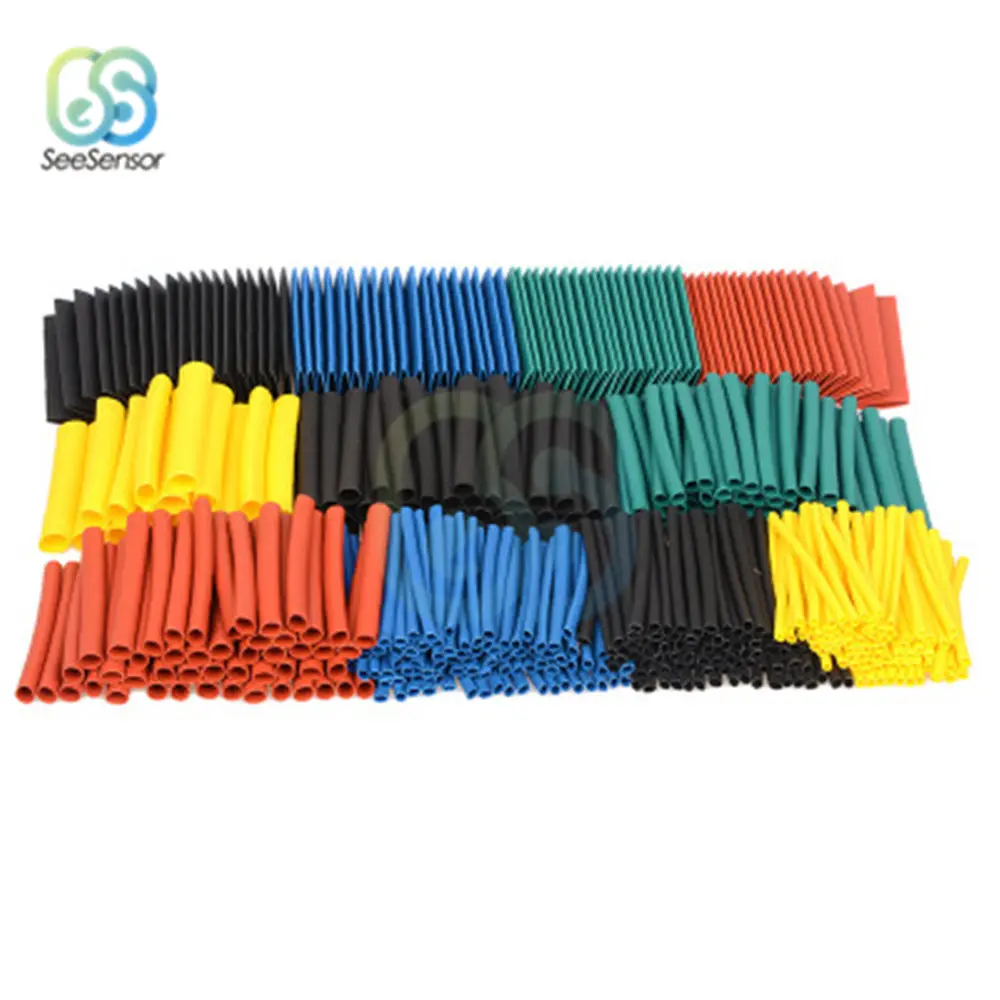 530pcs 328pcs 140pcs 127pcs Thermal contra Sleeve cable Heat Shrink Tube termoretractil pvc tube tubing 2:1 Wrap Wire Cable