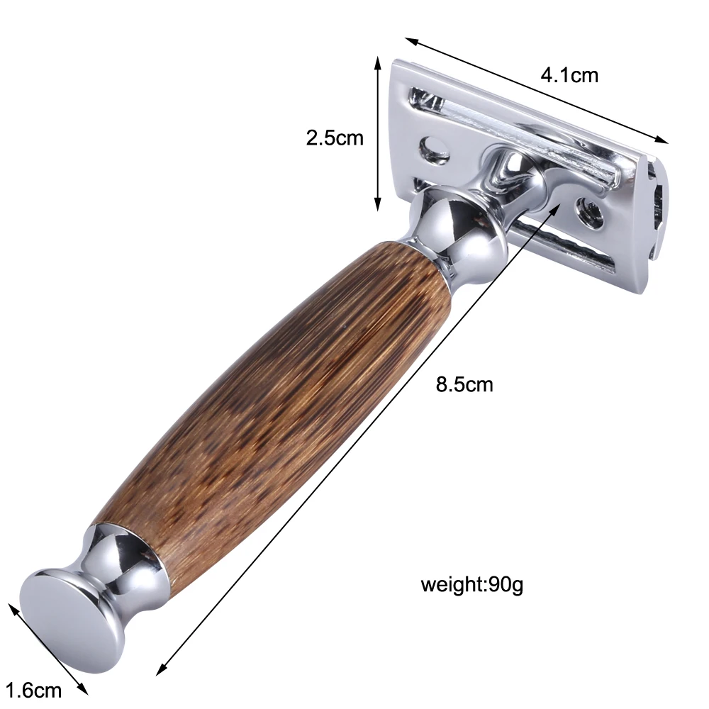 New Men Shaving Manual Classic Safety Razor Bamboo Handle DE Double Edge Razors Metal Men Shaver