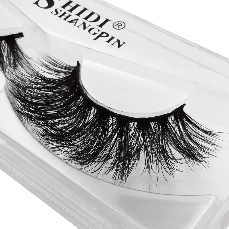 SHIDISHANGPIN 1 Paar Nerz Wimpern Natürliche Lange 3D Wimpern 3D Nerz Wimpern Volumen Wimpern Verlängerung Falsche Wimpern #35- 36 S