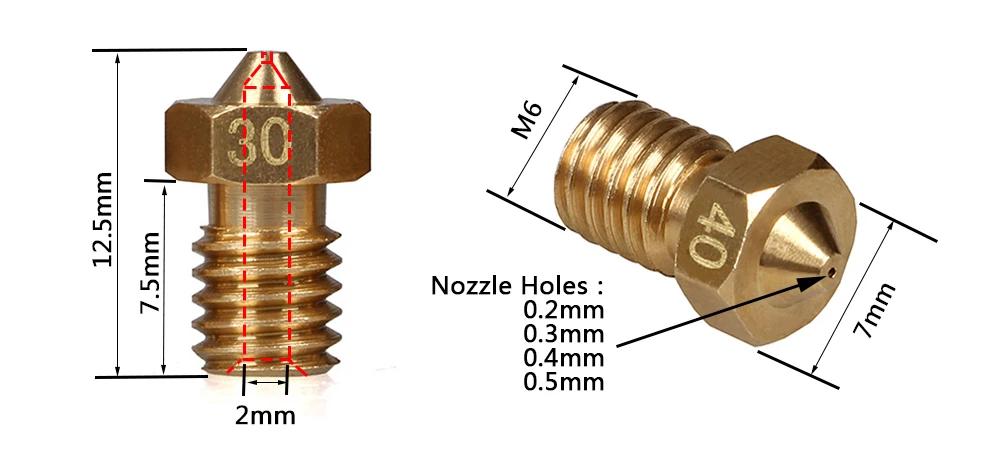 E3D V6 Hotend Kit 3D-Druckerzubehör 320 ℃ Hochtemperatur-Voron 2.4 J-Kopf-Fernextruder-Teile 12 V 24 V 1,75/0,4 mm – Detail 21