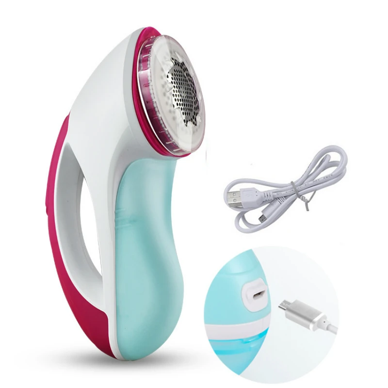 Aparador de pelos recarregável, 6 lâminas, usb, recarregável, alta potência, barbear, bola de polir, roupas, dispositivo de perfuração de cabelo