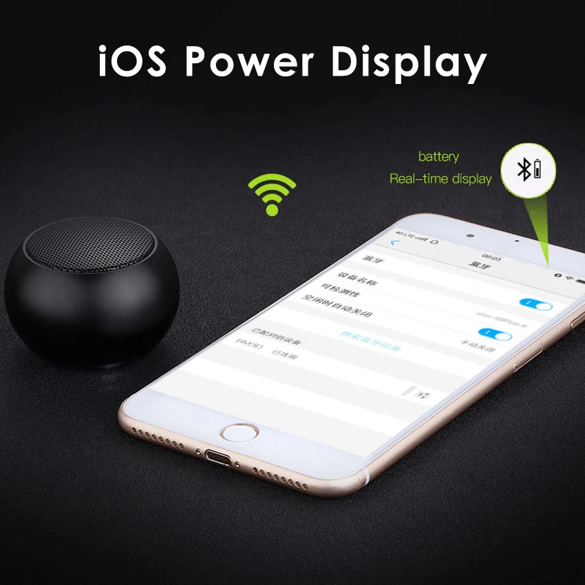 Aimitek Mini TWS Portable Bluetooth Speaker True Wireless Stereo Subwoofer Handsfree Loudspeaker with Mic for Smartphones