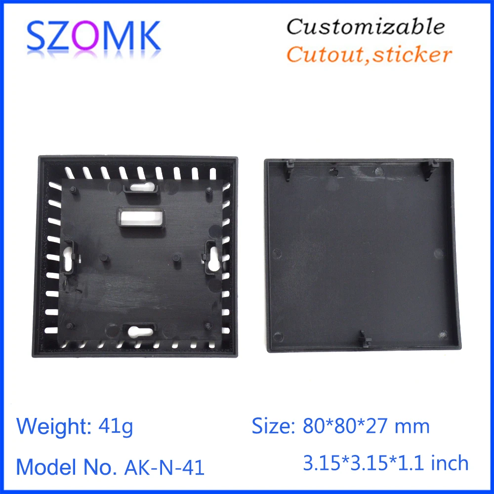 Small Plastic enclosure for electronics plastic case (4Pcs) 80*80*27mm abs project case plastic housing electronic