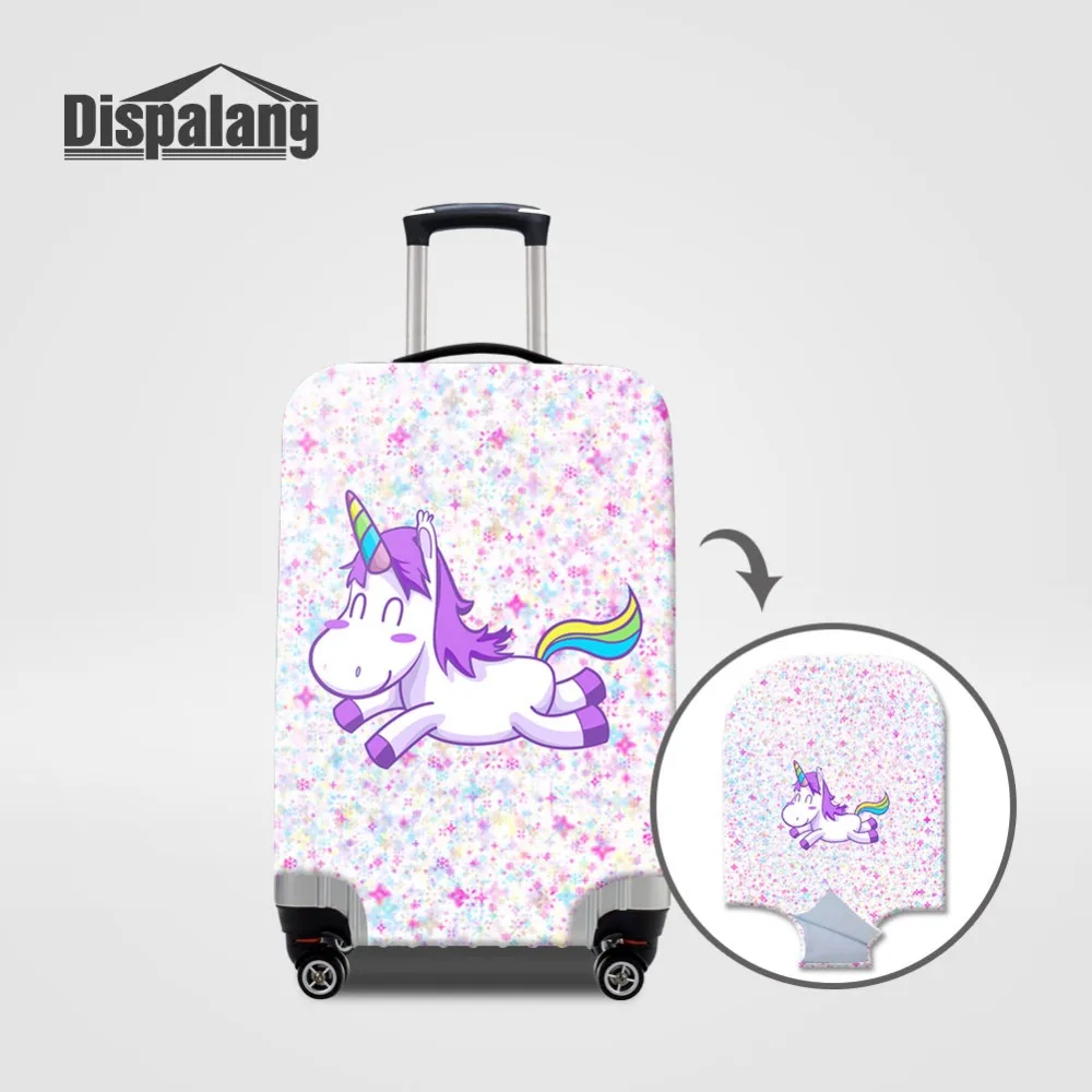 Dispalang Cute Unicorn Elastic Luggage Protective Cover Children Cartoon Dust Suitcases Covers For 18-32 Inch Travel Accessories