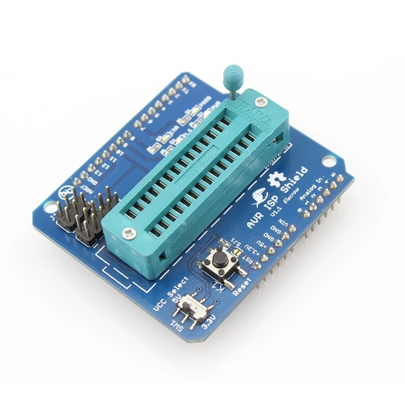 

Elecrow AVR ISP Shield for Crowduino UNO Board Used to Download Bootloader Burning ATmega328P ISP Programmer DIY Kit