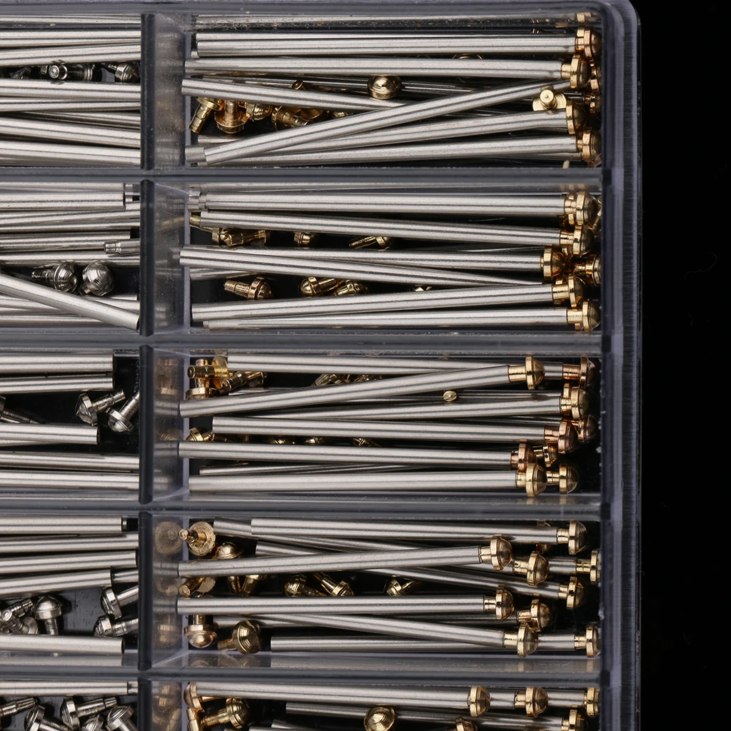 1 kutu İzle onarım alet takımı kitleri saat kayışı vida çeşitleri tüp sürtünme Pin tokalar sapanlar bilezik perçin uçları 10mm-28mm