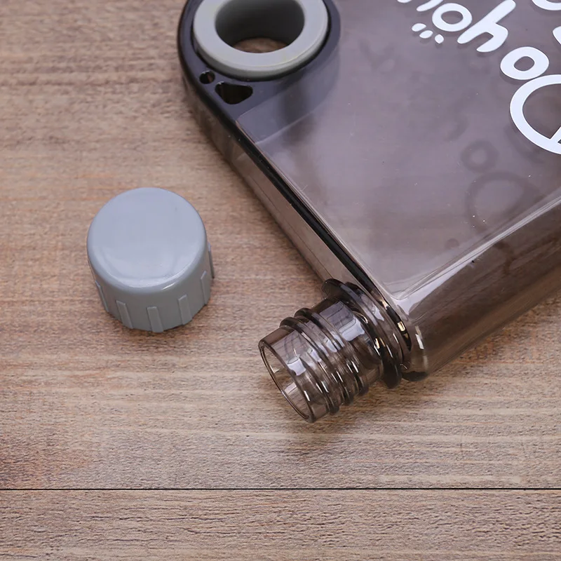 Water Bottle Creative New Transparent Kettle Outdoor Portable Book Kettle Plastic Hip Flask Wine Notebook Bottled Botella Flexib