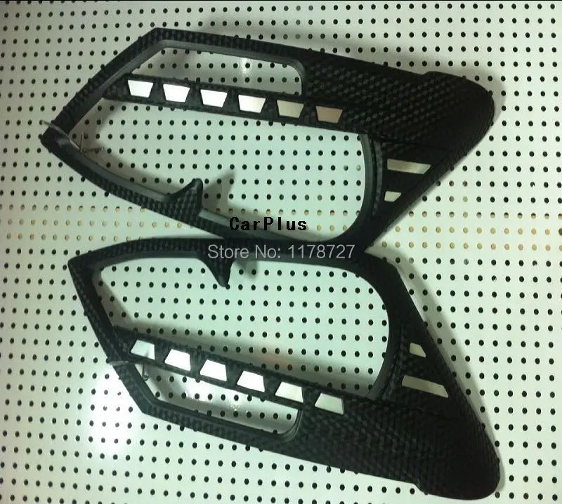 2012 ISUZU D-max Carbon Fibre Colour front  lamp cover Black Colour 3D Cover front  light cover 2pcs free shiping