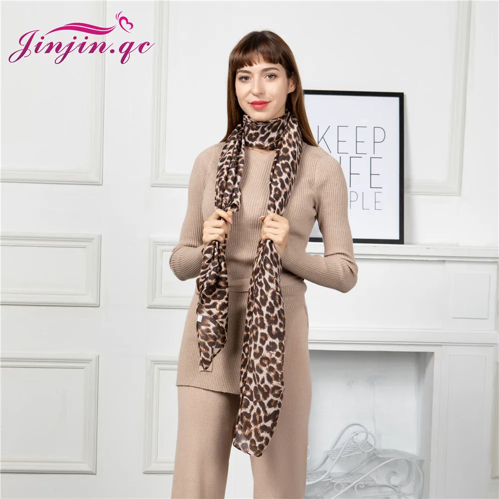 Jinjin.QC New Scarf Women Viscose Material Animal Print detail Casual Print No Pattern 180*90cm Fashionable Lightweight Scarves