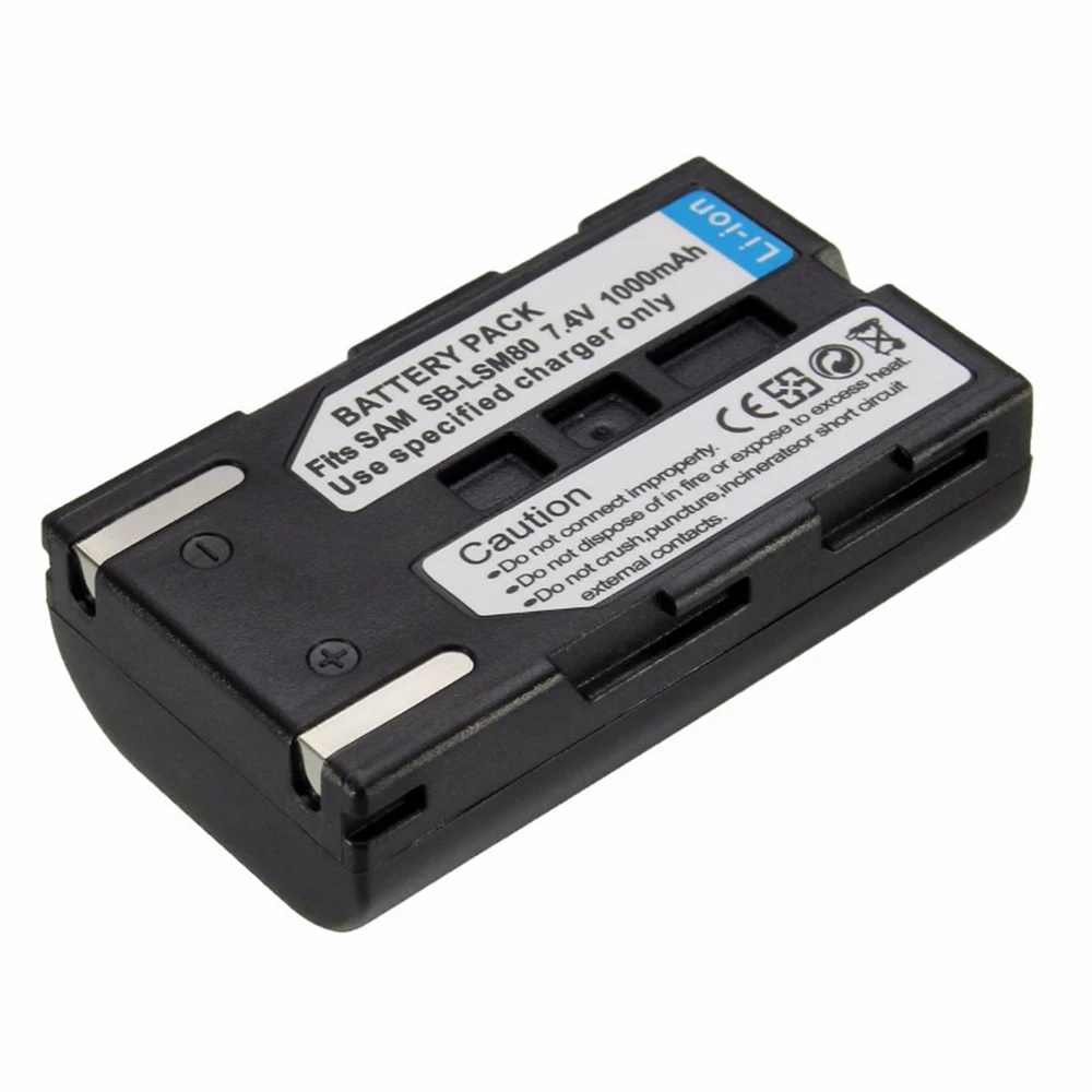 Repalcement Camera Battery SB-LSM80 SB LSM80 SBLSM80 Rechargeable Camera Battery For SAMSUNG VP-DC175 VP-DC565 VP-DC575 SC-D357