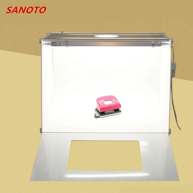 SANOTO Brand Portable Mini Photo Studio Photography Backdrop Dimmable Light Photo Box Softbox Table Top Shooting Tent MK50