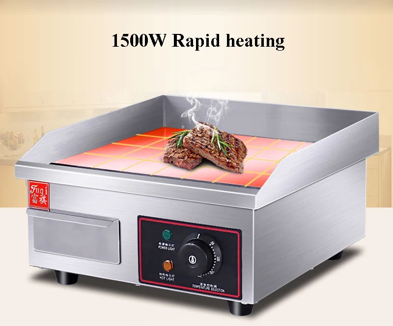 Commercial Electric Grill Barbecue Kitchen BBQ Grill Counter Electrical Stainless Steel Griddle Churrasqueira Eletrica