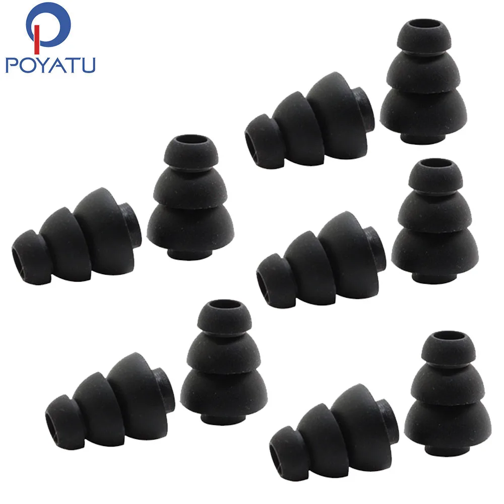 POYATU Replacement Silicone Ear Tips For Monster Beats iBeats Beats Tour Tour2.0 Urbeats 2.0 Urbeats Powerbeats Earphone Eartips