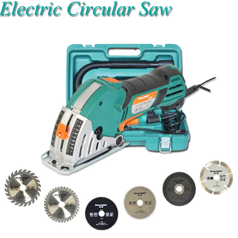 

Household Chainsaw Set With Free 6 Saw Blades Electric Circular Saw Woodworking Tools Metal Tiles Mini Cutting Machine PS7818MS