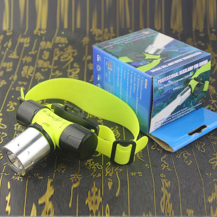 Super Bright LED Light Diving/Swimming Headlamps 10W Waterproof 100-200M Underwater Head Lights Torch Outdoor Lighting 18650/AAA