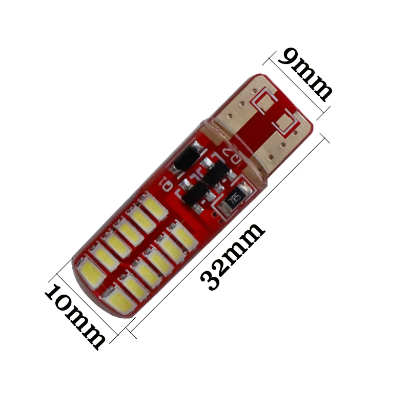 4pcs Auto LED T10 24 smd 3014 strobe Flashing 2 mode 194 168 W5W 12V Car side wedge parking ligh width lamp marker light white