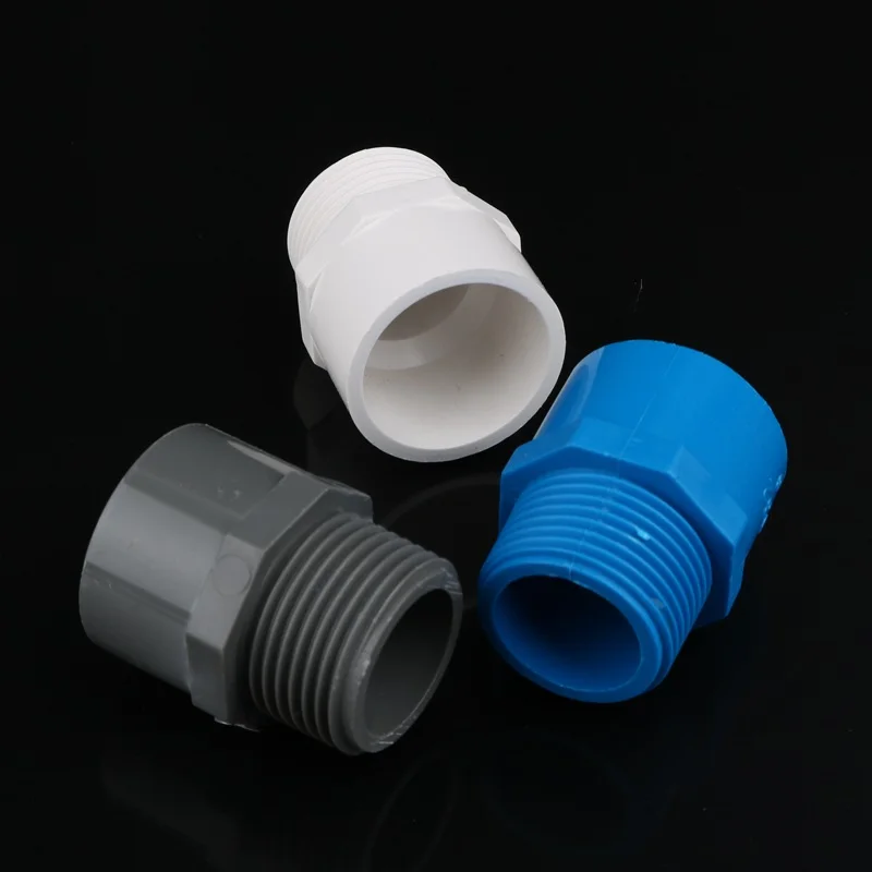 Adaptador da tubulação da água do PVC, encaixes do tubo da irrigação do jardim, conector da linha, 1/2 \