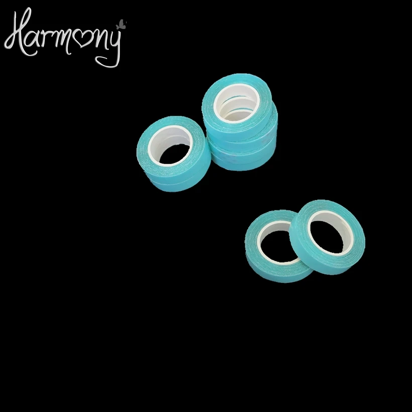 6rolls/lot blue color 1cm x 3 yard hair extension adhesive tape for tape hair, toupees, wigs/double sided tape