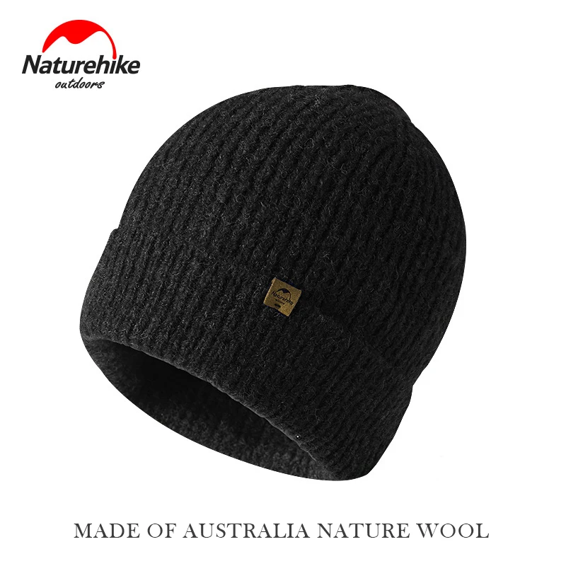 Naturehike 15% Woolen Beanie Winter Wool Knitted Hat Brim Folded Thermal Cap for Outdoor Camping Hiking Sports Supplies Unisex