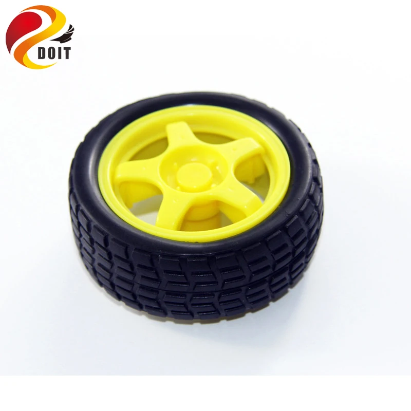 Roue de moteur TT 65mm, 2 pièces, pour moteur à engrenages 2wd, accessoire de châssis, roue Omni, bricolage, jouet RC, modèle de Robot télécommandé