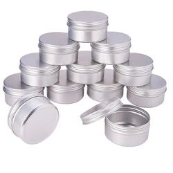 50pcs/lot 5g 10g 15g 20g 30g 40g 50g  Aluminum Jars Empty Cosmetic Makeup Cream Lip Balm Gloss Metal Aluminum Tin Containers