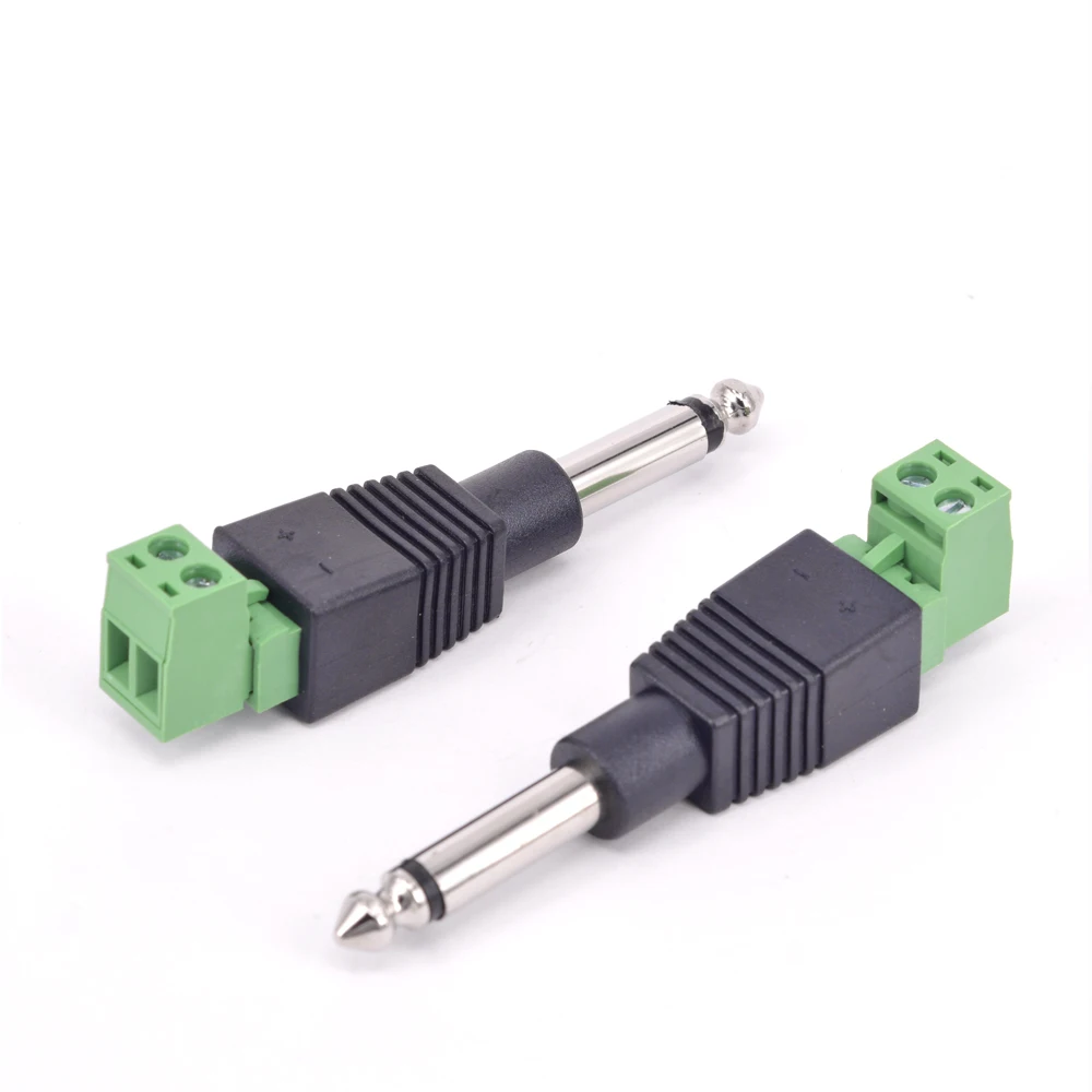 6.35mm Mono Audio Jack Free Solder Headphone Micrphone terminal post connector plug