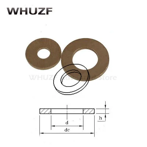 Copper Washer m3 50PCS M2 M2.5 M3 M4 M5 seal plain washers Brass flat flat gasket copper gasket copper meson brass seal gasket