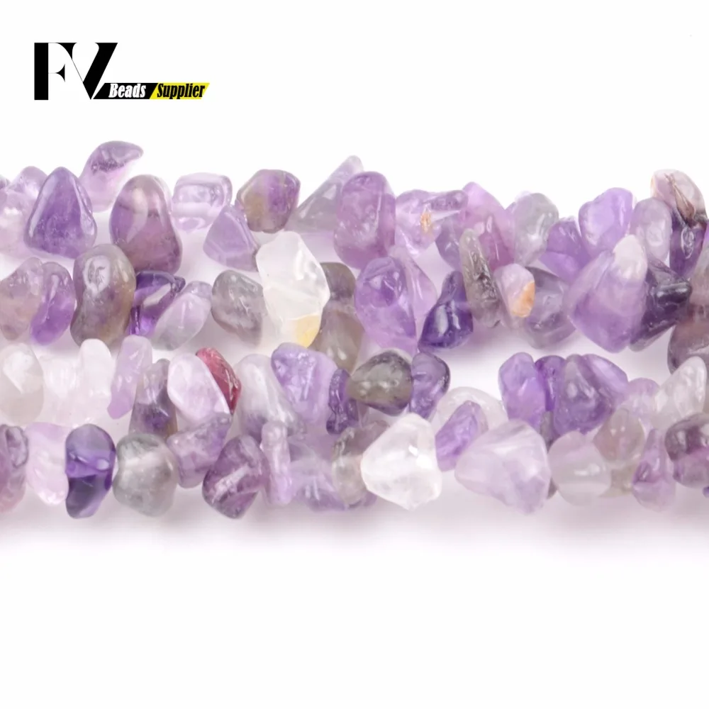 5mm-8mm Natural Amethysts Chips Beads Accessories For Needlework Jewelry Making 15inch Gravel Irregular Beads Diy Bracelets