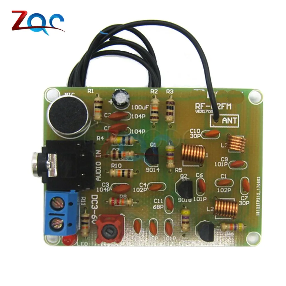 88-108MHz FM Frequency Modulation Wireless Microphone Module DIY Kits Transmitter Board Parts DC 3-6V FM Transmitter Module