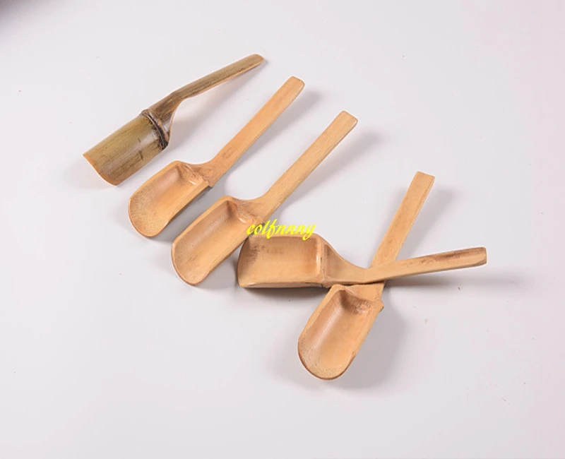 100pcs/lot Fast Shipping 18x4cm Natural Bamboo Tea Spoon Coffee Honey Sauce Spoon Kitchen Tool