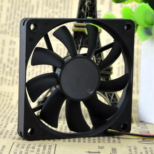 Original  KDE1207PFV3-A 12V 0.7W 7010 7CM 3 wire silent cooling fan