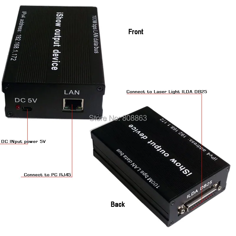 Imagem -04 - Eshine-ishow V3.0 Laser Show Software Ilda Mais Rj45 Interface Usb para dj Disco Dmx Bar Luz Laser de Palco Semelhante Como Quickshow N8t92