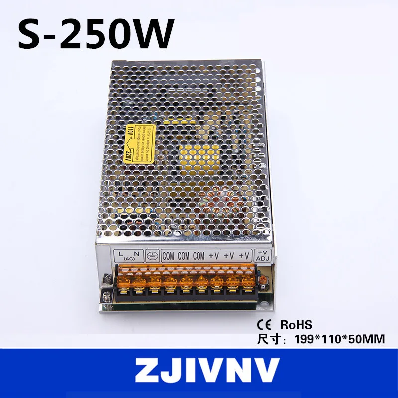 factory price 250W 24V 10A SMPS single output switching power supply for LED Strip light, led power supply CCTV cami  ac-dc