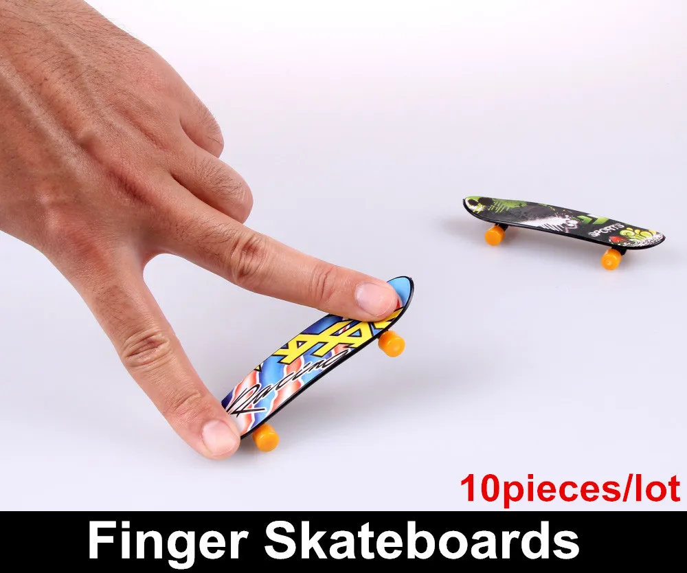 10 pieces/lot Toys for children Novelty Hip-Hop style Finger Skateboard Classic toys for kids Finger scooter Finger Board