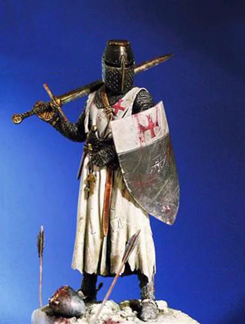 Unpainted Kit 1/18  90mm Ancient Templar Knight  Fantasy  Figure  ancient 90mm  Resin Figure miniature garage kit