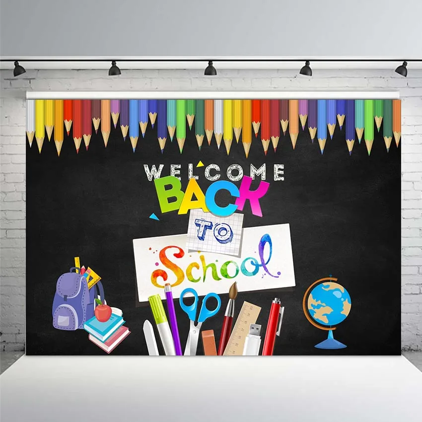 Photography Backdrop Back To School Chalkboard Children Education Photo Background Photo Shoot Studio Photocall Photobooth