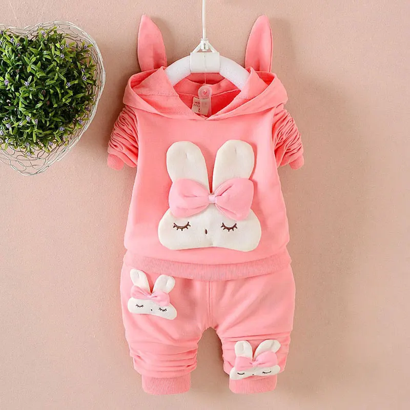 

Fall baby girls clothes sets outfits hooded sweatshirt + pants tracksuit for newborn infant baby girls suit costume clothes sets