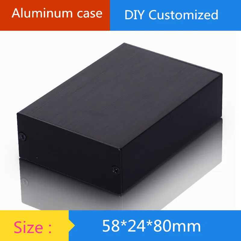 aluminum amplifier chassis Instrumentation case Battery power box /AMP Enclosure /case/DIY box ( 58*24*80 mm)