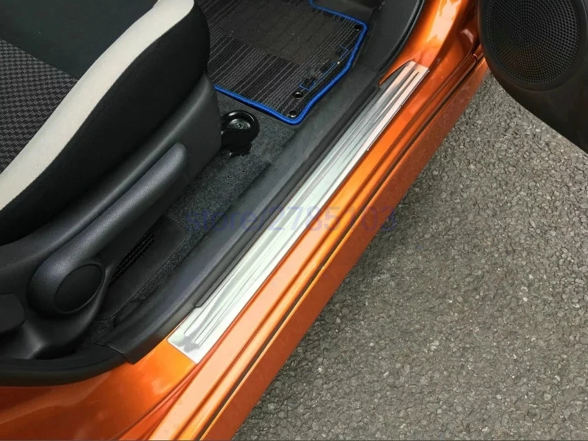 For NISSAN NOTE 2017 Hatchback E-power Stainless Steel Door sill Scuff plate Welcome Pedal doorsill Threshold sill trim 4pcs/set