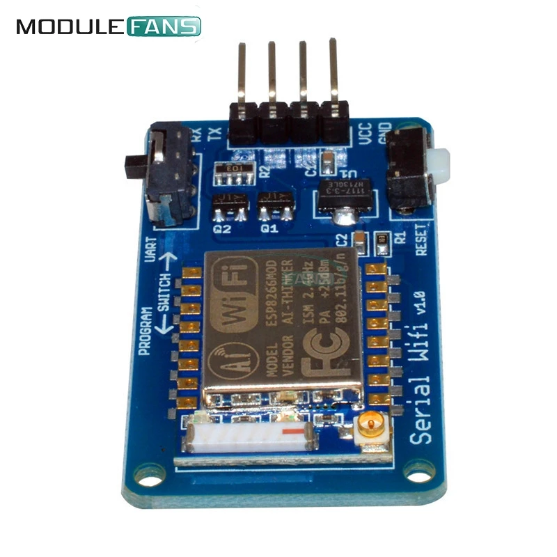 ESP8266 ESP-07 ESP07 واي فاي المسلسل جهاز الإرسال والاستقبال اللاسلكية لوحة تركيبية 3.3 فولت 5 فولت 8N1 TTL UART ميناء تحكم لاردوينو R3