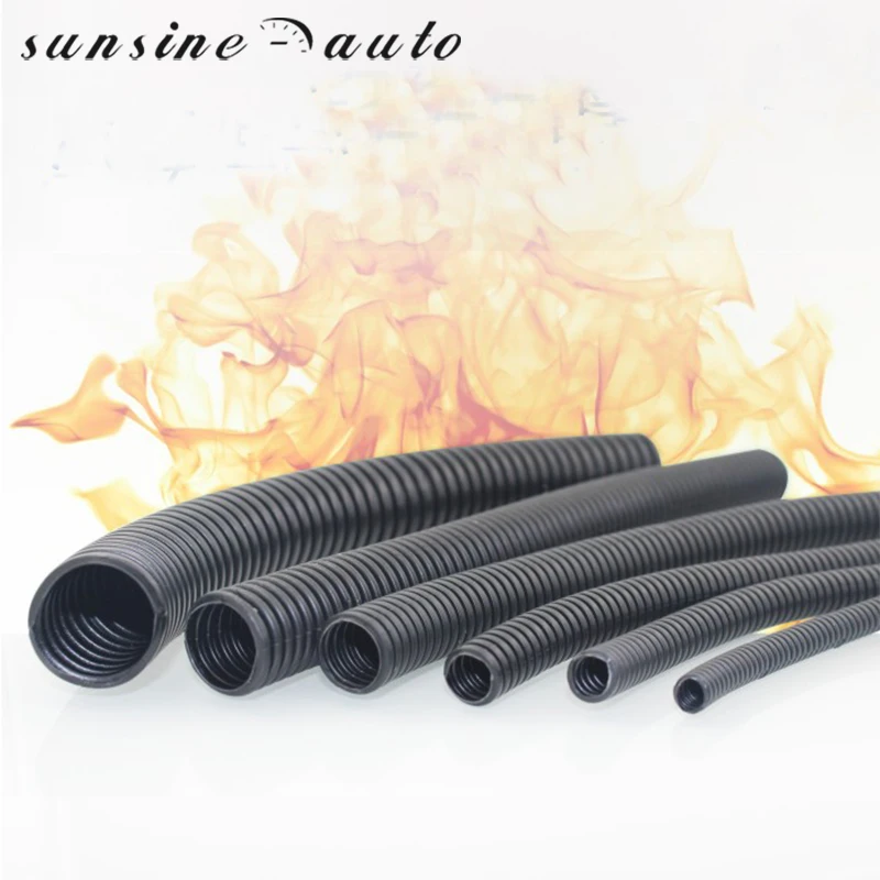 

1M Corrugated tube auto car corrugated tube pipe insulation wire harness casing corrugated casing OD.7mm 8mm 10mm 21.2mm25mm