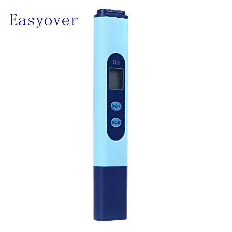Digital Hydroponics EC Conductivity Tester 0-9990us/cm Portable LCD Aquarium Pool SPA Laboratory Water Quality Purity Meter