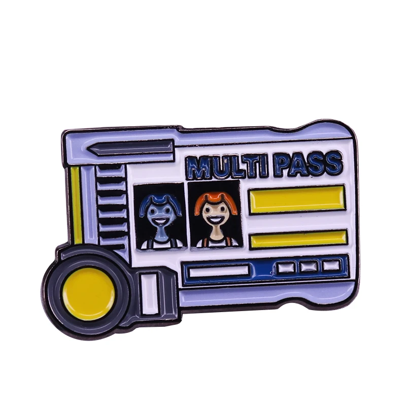 The Fifth Element brooch Leeloodallas multipass pin adorable nerdy bus badge sci-fi adventure movie fans gift