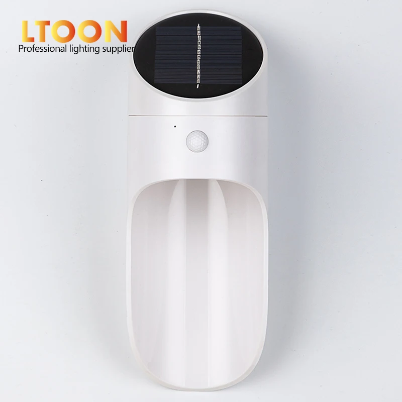 [LTOON]Led solar radar human body induction wall lamp garden lawn lamp solar sensor light SL03