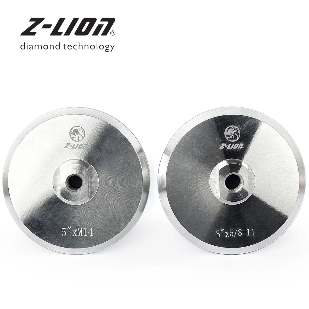 Z-LEAP 1 Piece Aluminum Based Back Pad for Diamond Polishing Pads 5 Inch M14 5/8-11 Thread Aluminum Based Backer Backing Holder