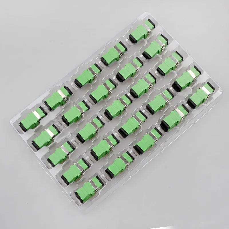 

50PCS/bag SC to SC APC Simplex mode Fiber optic Adapter Without ears SC Optical fiber coupler SC Fiber flange FC APC connector