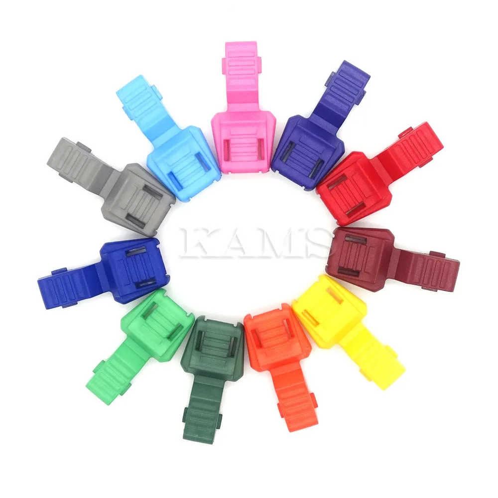 Estremità del cavo di trazione con cerniera colorata da 12 pezzi per Paracord e Cord Tether Tip Cord Lock plastica 12 colori