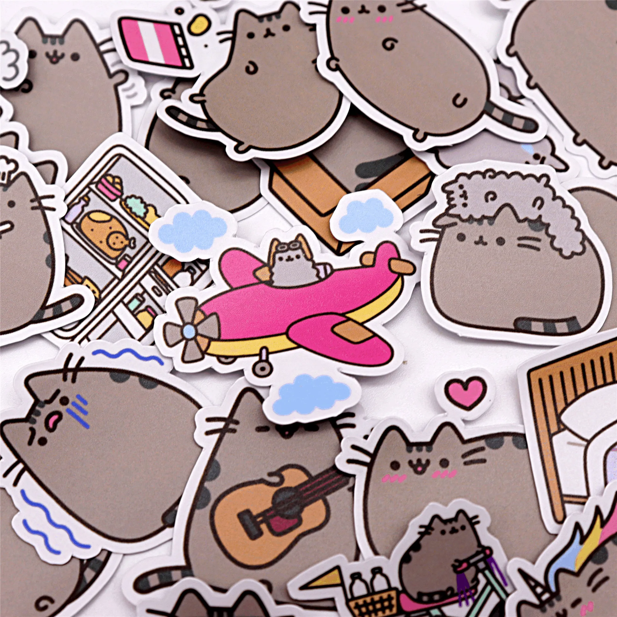 39pcs Creative Cute Self-made Fat Cat Sticker Scrapbooking Stickers /decorative Sticker /DIY Craft Photo Albums Waterproof