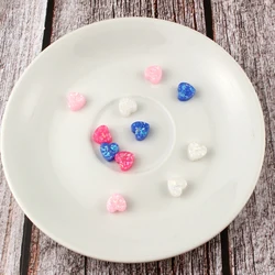 10pc 10*10mm Heart Resin Connector Beads Finding DIY Fatima Necklace Earrings Bracelet Charm Handmade Women Jewelry Findings F61