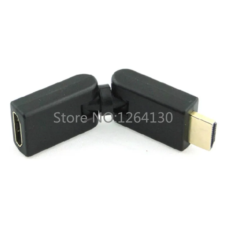 ตัวแปลงอะแดปเตอร์ปรับได้ของผู้หญิงตัวผู้เป็น HD สามารถหมุนได้360องศา